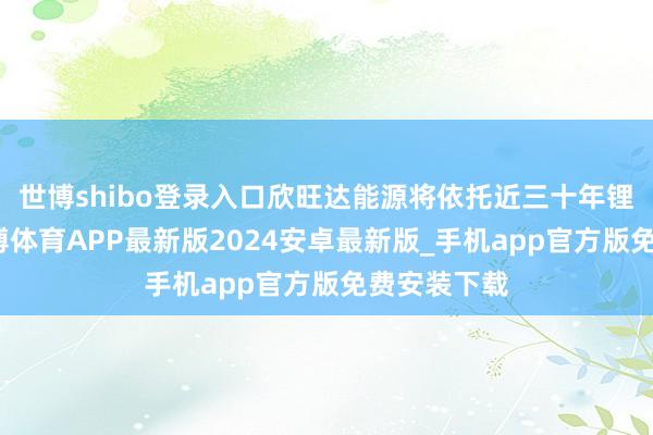 世博shibo登录入口欣旺达能源将依托近三十年锂电训戒-世博体育APP最新版2024安卓最新版_手机app官方版免费安装下载